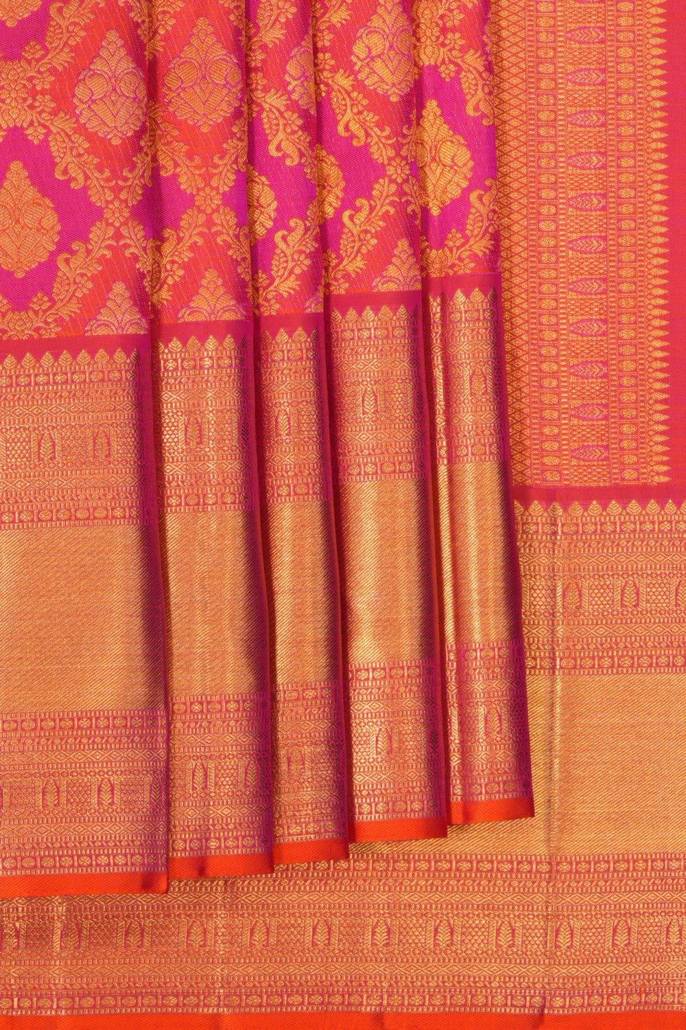 Image of Kanchipattu Brocade Pink Saree